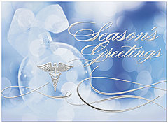 Wishing you a wonderful  holiday season and a new year of happiness and good health. Season's Medical Holiday Card H1296U-AA
